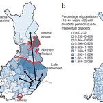 The frequency of neurodevelopmental disorders in Finland varies by region.